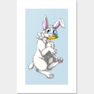 Bobtail BunnyCat: White (White) Posters and Art